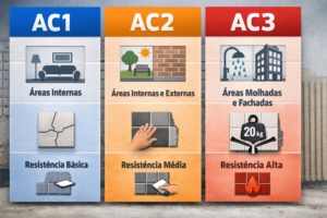 Diferença entre argamassa ac1, ac2 e ac3