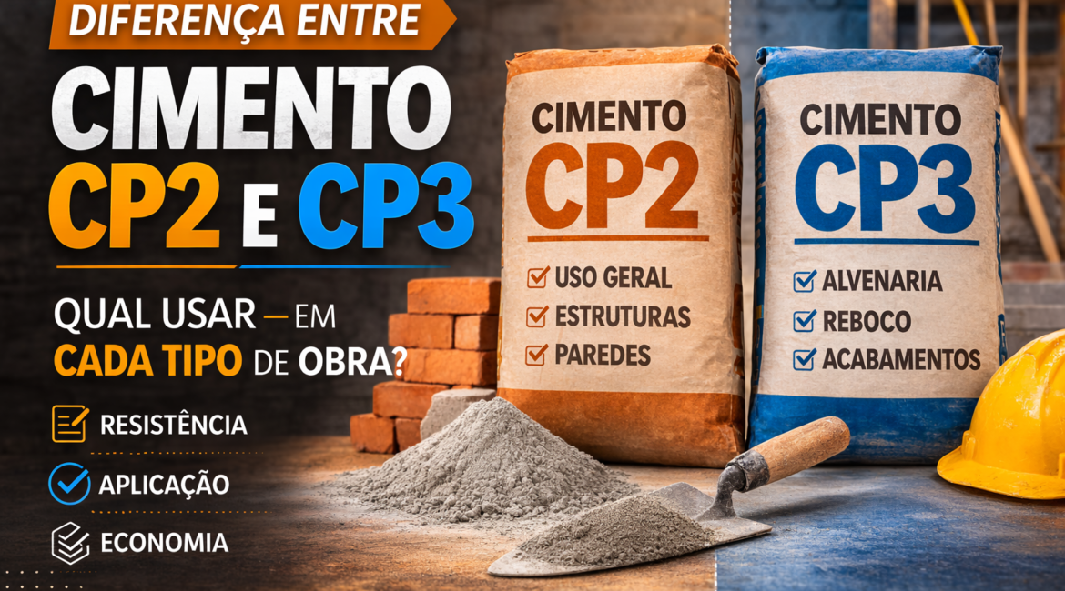 Diferença entre cimento cp2 e cp3