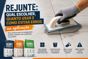 Rejunte: qual escolher, quanto usar e como evitar erros na aplicação