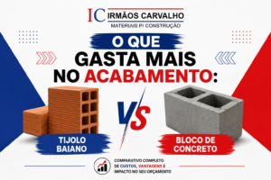 O que gasta mais no acabamento: tijolo baiano ou bloco de concreto?