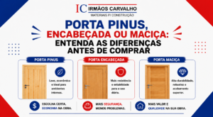 Porta pinus, encabeçada ou maciça: entenda as diferenças antes de comprar